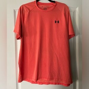 Under Armour Men’s Neon Orange Tee. Size L.